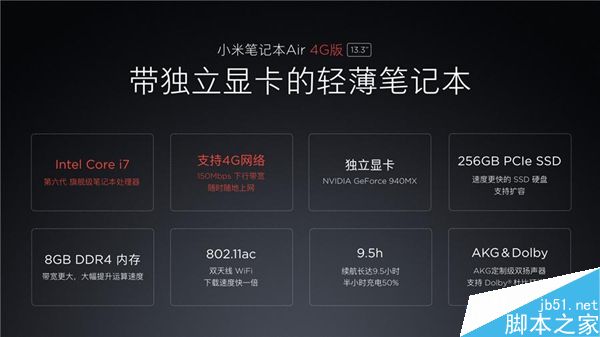 小米筆記本Air 4G有哪些升級？小米筆記本4G CPU是什么型號？