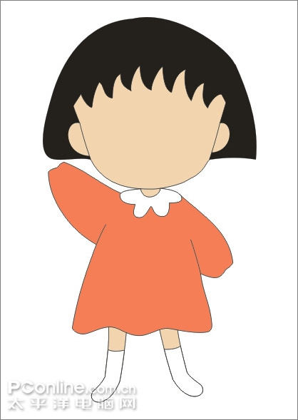 coreldraw繪制兒童節(jié)插畫櫻桃小丸子