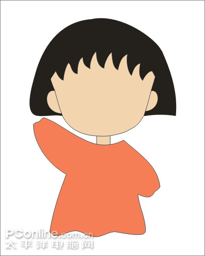 coreldraw繪制兒童節(jié)插畫櫻桃小丸子