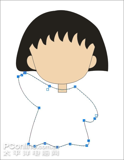 coreldraw繪制兒童節(jié)插畫櫻桃小丸子