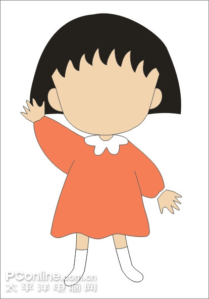 coreldraw繪制兒童節(jié)插畫櫻桃小丸子