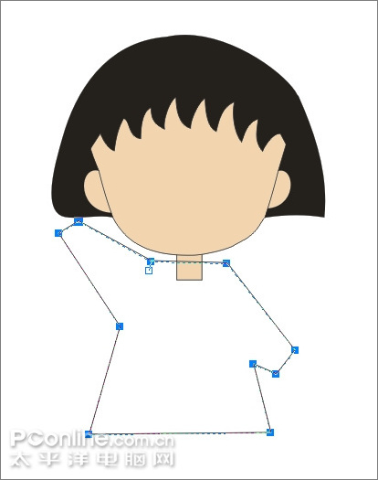 coreldraw繪制兒童節(jié)插畫櫻桃小丸子